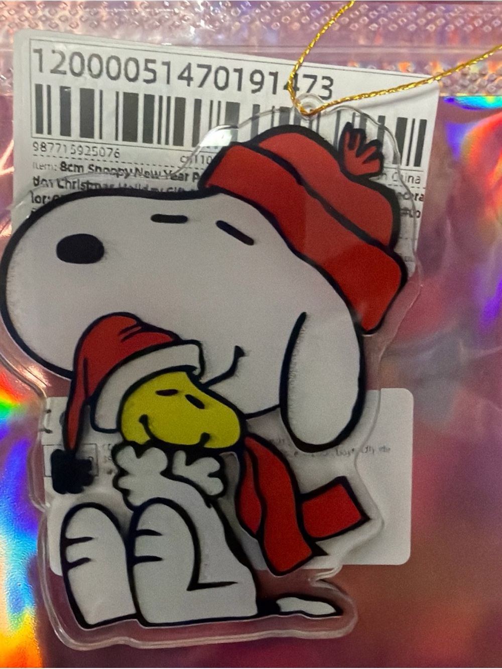 Peanuts Snoopy & Woodstock Red Hat Holiday Ornament